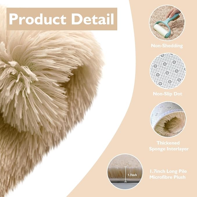 yulidayang Fluffy Round Area Rugs - Image 3