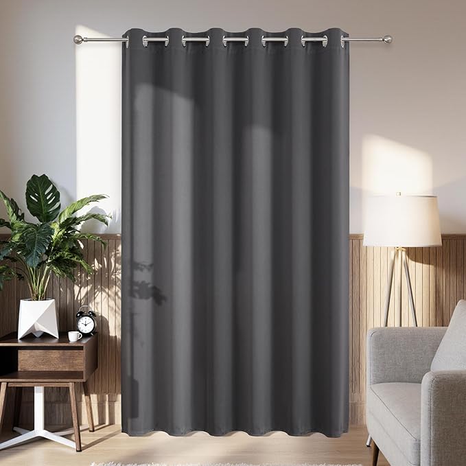 Joydeco Blackout Patio Sliding Door Curtains 90 Inches Long, Grommet Privacy by JOYDECO