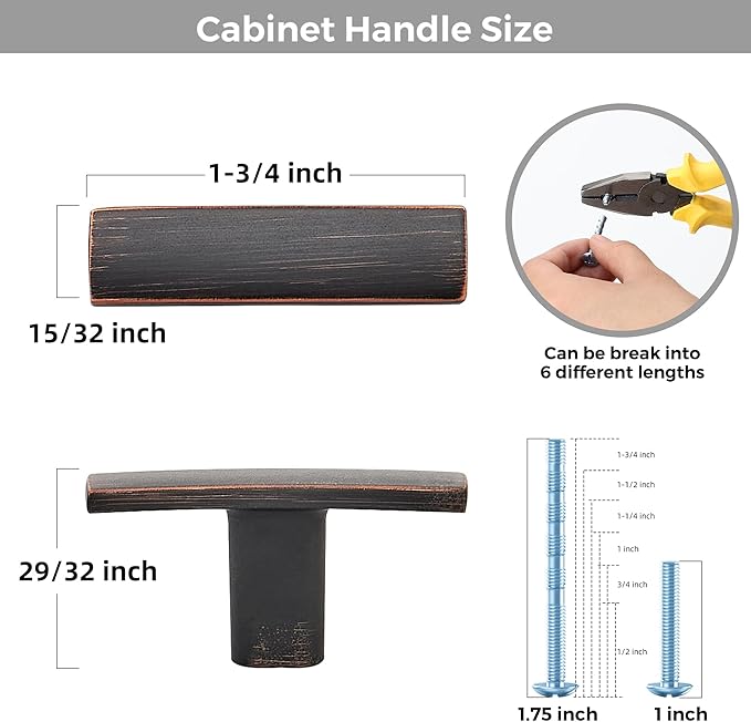 30 Pack Cabinet Handles Single Hole - Curved Cabinet Knobs Oil Rubbed Bronze Drawer Pulls for Kitchen Cupboard Solid Pulls for Dresser Drawer Arch