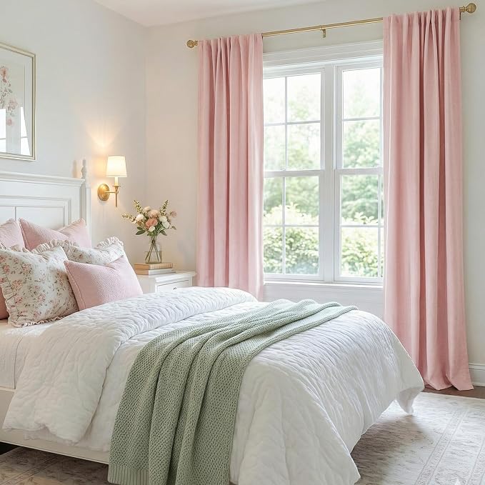 100% Blackout Shield Linen Blackout Curtains - Image 6