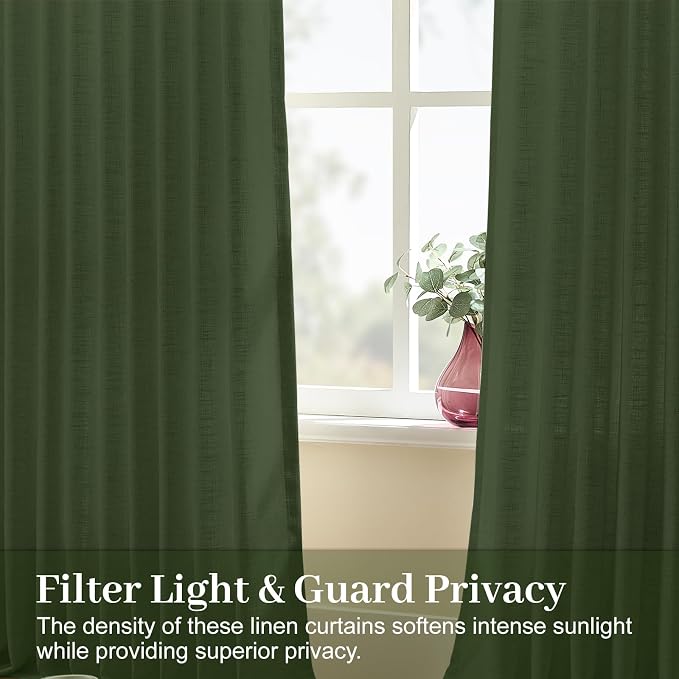 IVAPUPU Pinch Pleated Curtains 90 Inch Length 2 Panels - Image 2