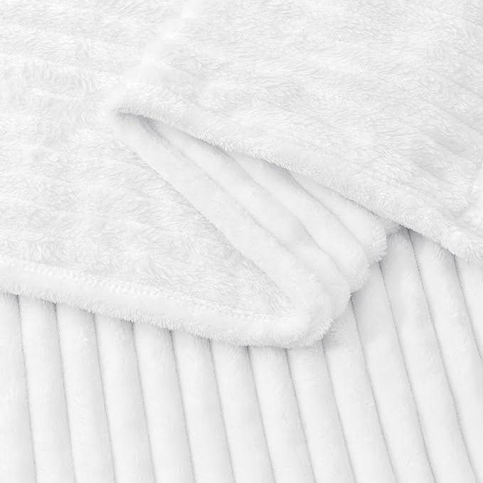BEDELITE Fleece Throw Blanket for Couch – 3D Ribbed Jacquard Soft and Warm - Image 4