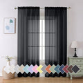 Aiyufeng Black Sheer Curtains 90" Long by Aiyufeng