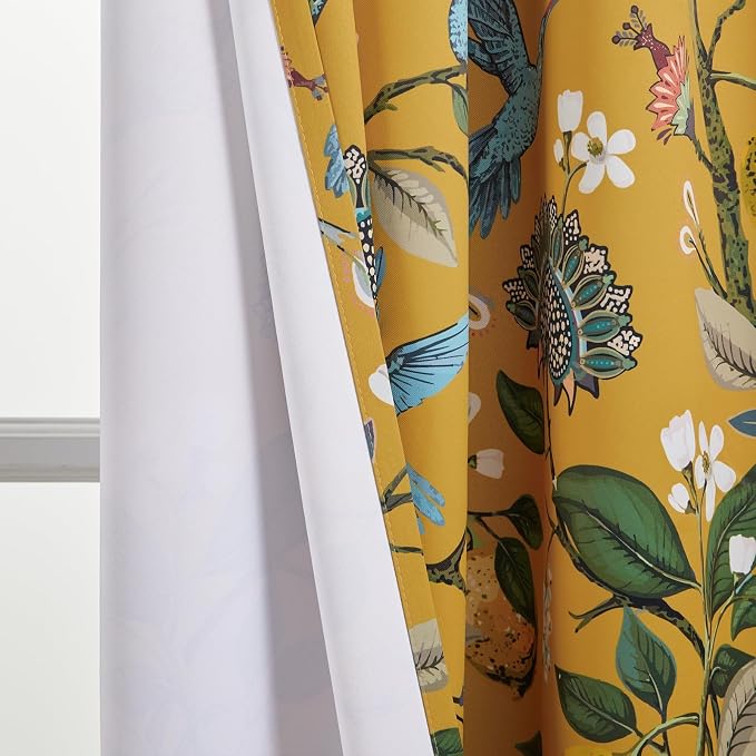 Topfinel Mustard Yellow Vintage Curtains & Drapes 84 Inches Long, Grommet - Image 9