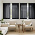 MIULEE Short Sheer Curtains 54 Inches Long, 4 Panels Set, Light Filtering Rod by MIULEE