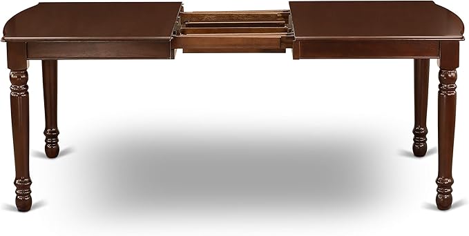 East West Furniture DONO7-MAH-W 7 Piece Dining Table Set Consist of a Rectangle Wooden Table with Butterfly Leaf and 6 Dining Room Chairs, 42x78 Inch, Mahogany