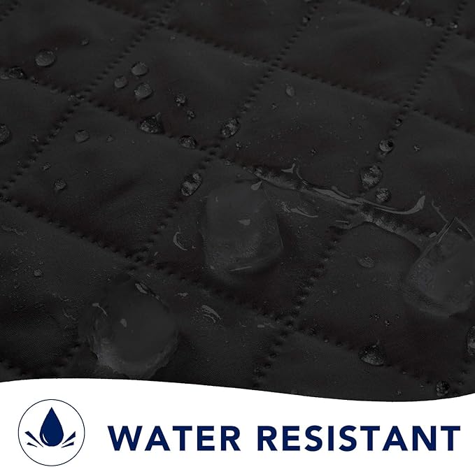 PureFit Reversible Sofa Cover Water Resistant Loveseat Couch Cover, Machine Washable Furniture Cover with Non-Slip Foam and Adjustable Strap for Dogs, Pets (Loveseat, Black/Beige)