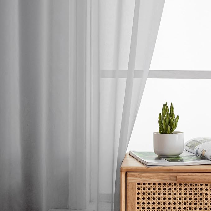 OWENIE Sheer Curtains 72 Inches Long - Image 4
