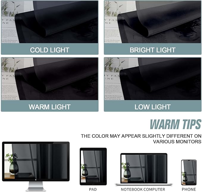 Black Sheer Curtains Tier 30 Inches Length 2 Panels Set, Light Filtering - Image 7