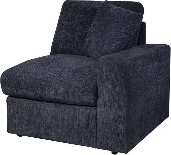 146" Convertible Sectional Sofa Couch,8 Seat Modular Living Room Furniture Sets with 2 Pillows & Movable Ottoman,Chenille Upholstered Cloud Couches,L-Shaped Comfy Sofas,for Living Room,Dark Gray