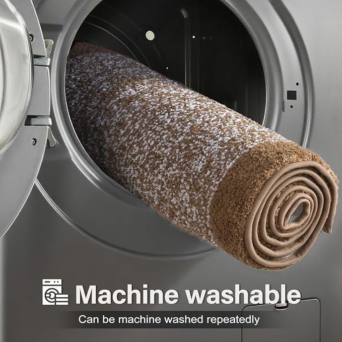 70x24 Long Bathroom Rugs Washable Non Slip, Coffee Bath Mat - Image 9
