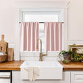 RYB HOME 100% Blackout Bathroom Curtains Over Sink 24 inches Long, Heat & UV by RYBHOME
