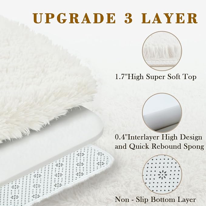 Rugs for Living Room 5x8, Alfombras para Salas Shag Large Plush Soft Area Rug - Image 5
