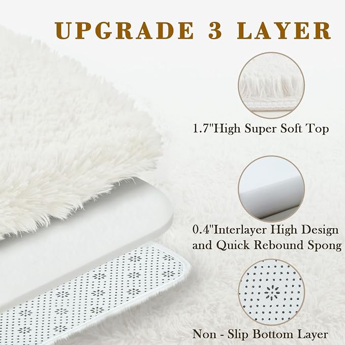 Rugs for Bedroom 4x6, Alfombras para Salas Shag Large Plush Soft Area Rug - Image 4