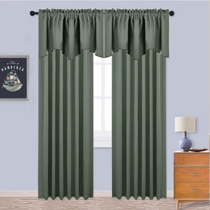 NICETOWN Small Valances for Living Room, Bathroom Window Topper Kitchen - Image 5