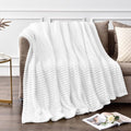 BEDELITE Fleece Throw Blanket for Couch – 3D Ribbed Jacquard Soft and Warm by BEDELITE