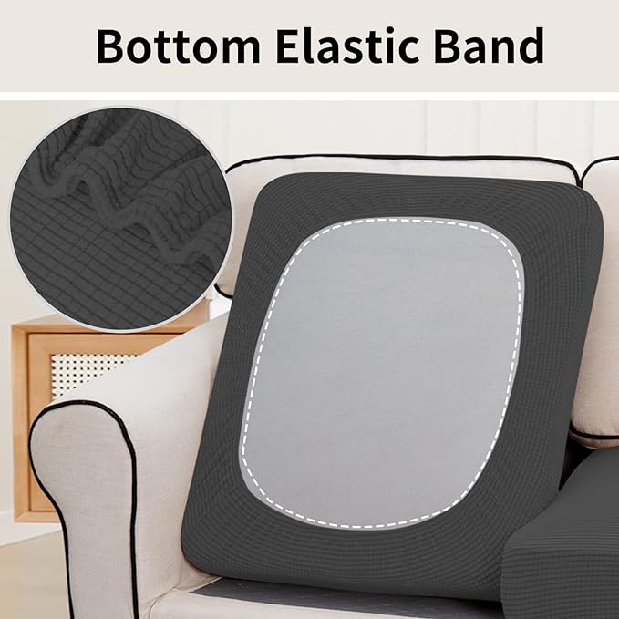 Easy-Going Stretch Individual Loveseat Couch Cushion Cover Sofa Cushion - Image 4