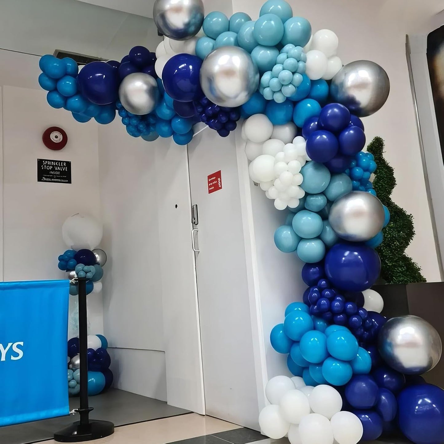 Blue Balloons, 50pcs Metallic Blue Balloons, Metallic Baby Navy Balloon, Silver Confetti Balloon for Men Boys Birthday Gender Reveal Baby Shower Party Wedding Bridal Shower Father's Day Graduation