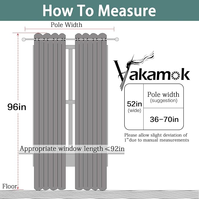 Yakamok Thermal Insulated Solid Grommet Light Blocking Blackout Curtains - Image 7