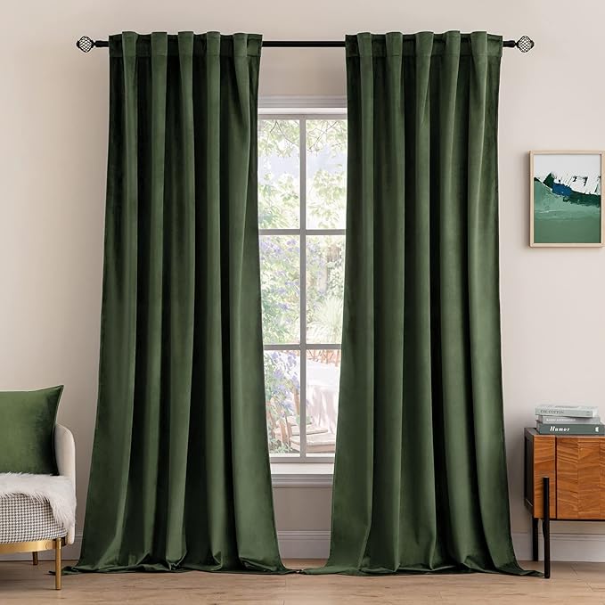 MIULEE Velvet Curtains 84 inches 2 Panels by MIULEE