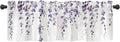 Watercolor Purple Leaves Window Valance by debraleye