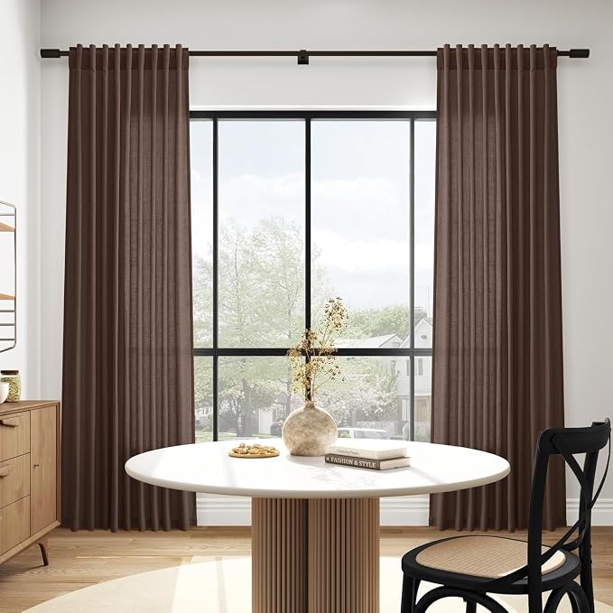 Cappuccino Linen 112 Inch Curtains - Image 7