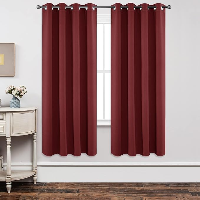 Joydeco Blackout Curtains 72 Inch Length 2 Panels Set, Thermal Insulated Long by JOYDECO