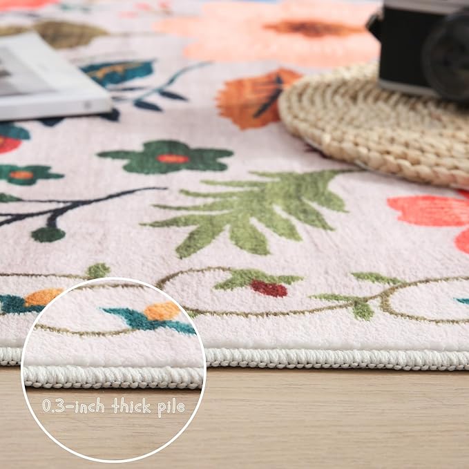 Rugcomf Area Rugs 8x10 Rug for Living Room Clearance Washable Boho Area Rug Non - Image 9