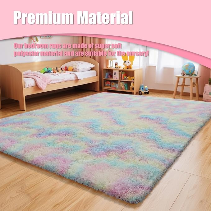 6x9 Fluffy Area Rug for Living Room, Shag Area Rugs for Bedroom, Soft Fuzzy Rug - Image 7