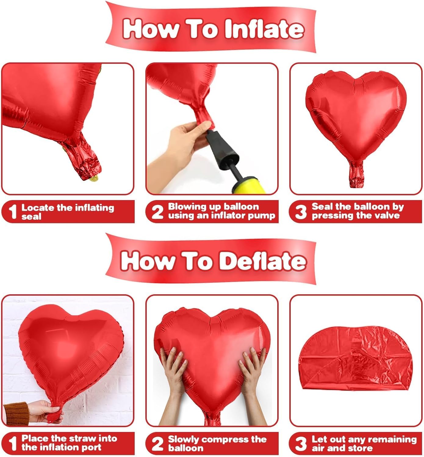 Pink Red Heart Balloons,12Pcs 18 Inch Light Pink Foil Love Heart Shaped Balloons for Valentines Day Birthday Wedding Engagement Anniversary Party Graduation Baby Shower Decorations