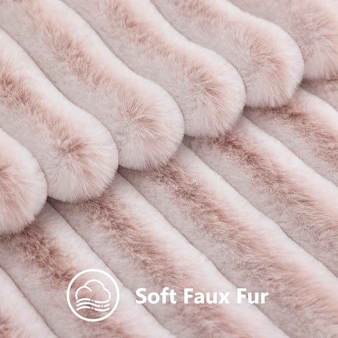 decorUhome Summer Cozy Faux Fur Throw Pillow Covers 18x18 Set of 2 Decorative - Image 3