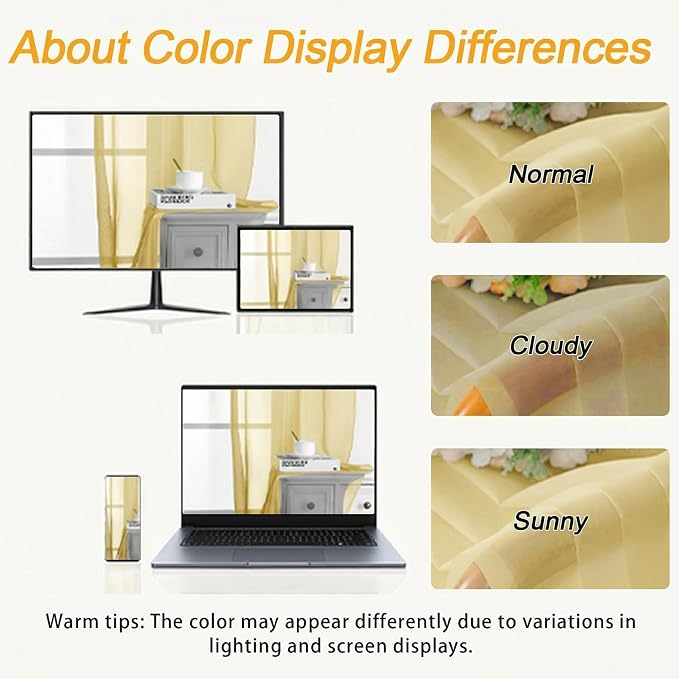Gwine Short Kitchen Sheer Curtains 24 Inch Length - Image 3