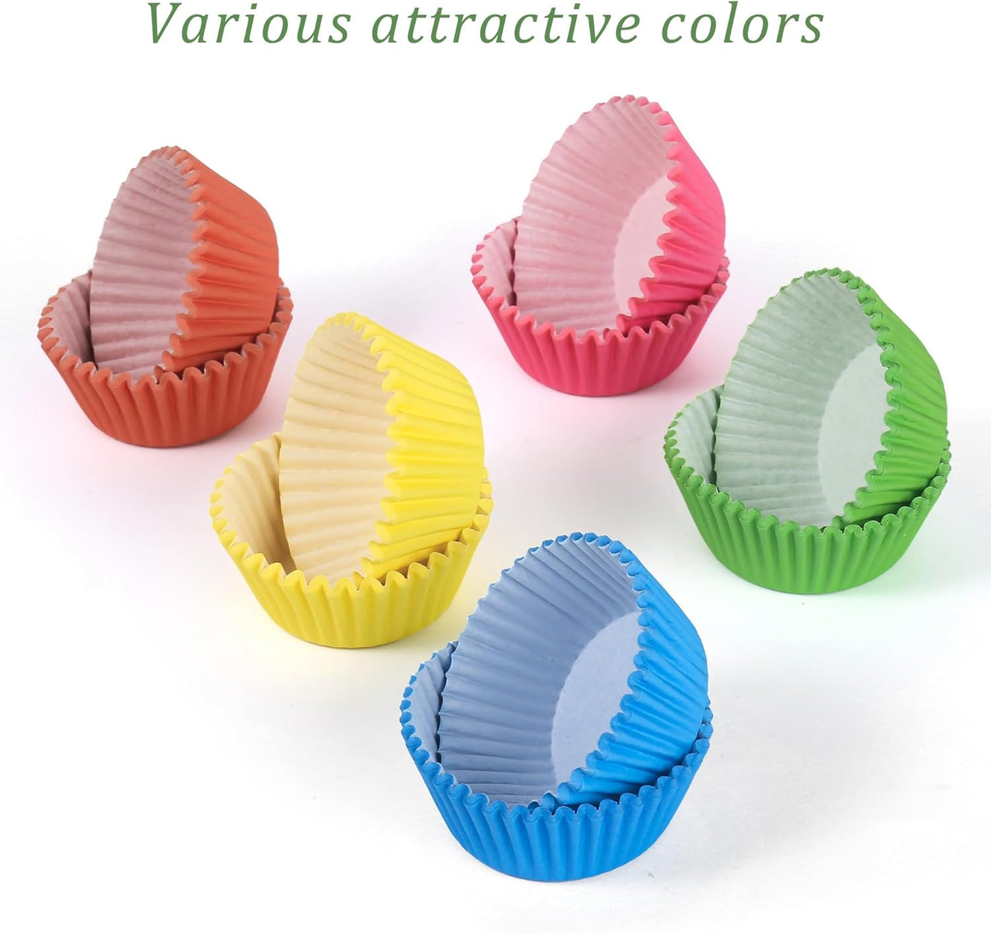2 inch 1000-Count Mini Cupcake Liners Bright Colorful Muffin Baking Cups, Odorless,Baking Paper Cups for Baking Candy Cooking，Upgraded & Food Grade Grease-Proof Paper(Rainbow, 2 Inch)