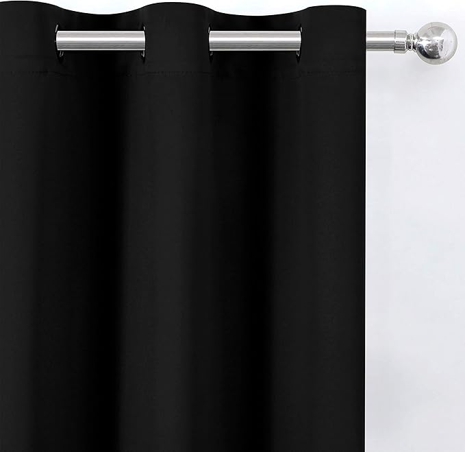 LEMOMO Black Thermal Blackout Curtains/52 x 95 Inch/Set of 2 Panels Room - Image 7