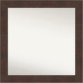 Amanti Art White Bathroom Mirror for Over Sink, 30x30 Wedge White Square Vanity Mirror, Large Modern Frame, Hangs Horizonally and Vertically, Bathroom Wall Decor, Non-Beveled Edge from WI, USA