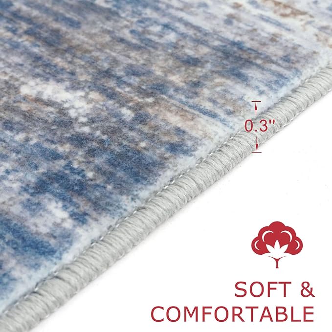 KOZYFLY Small Area Rug 2x3 Rug Entryway Rugs Modern Abstract Indoor Non-Slip - Image 2