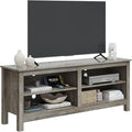 Modern TV Stand for 65 inch TV, 55 Inch TV Cabinet with 4 Open Storage Shelves, Wood TV Entertainment Center for Bedroom, Living Room