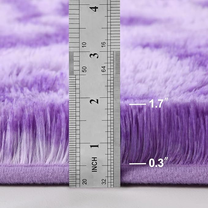 Deerhoo Large Shag Area Rugs 8 x 10, Tie-Dyed Plush Fuzzy Rugs - Image 2