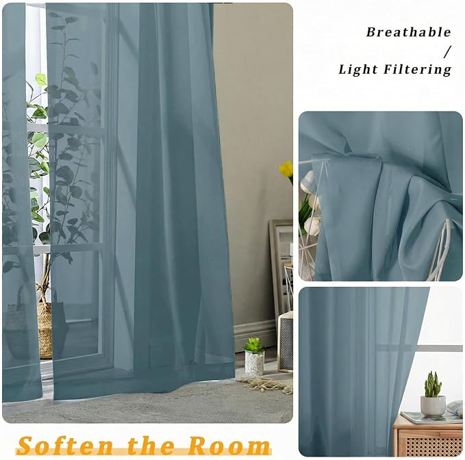 Gwine Extra Long Sheer Curtains 120 Inches Long - Image 5