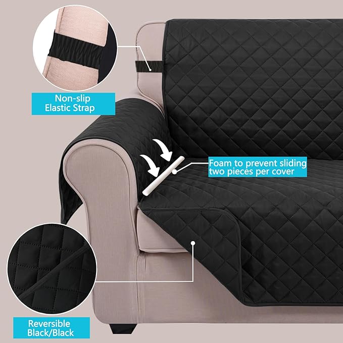 U-NICE HOME Recliner Chair Covers Reversible Chair Cover Pet Covers - Image 3