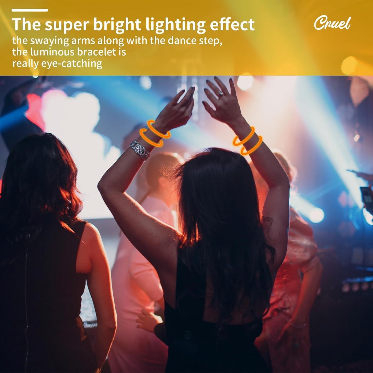 60 Pack 8” Orange Glow Sticks Bulk with 60 Connectors Neon Glow In The Dark Party favors Supplies for Holiday Birthday Party Decoration (Orange)