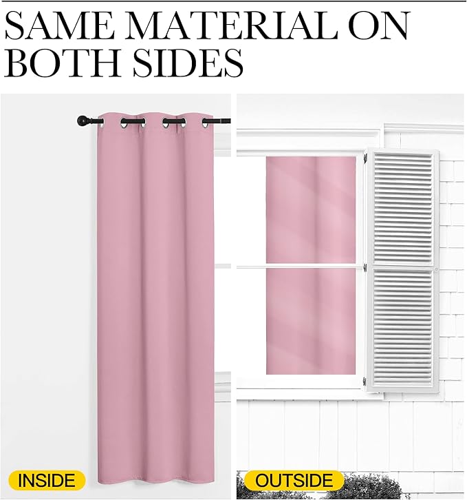 NICETOWN Patio Glass Door Blackout Curtains - Image 6