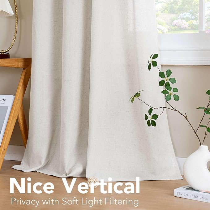 H.VERSAILTEX 2 Pack Ultra Luxurious High Woven Linen Elegant Curtains Grommet - Image 7