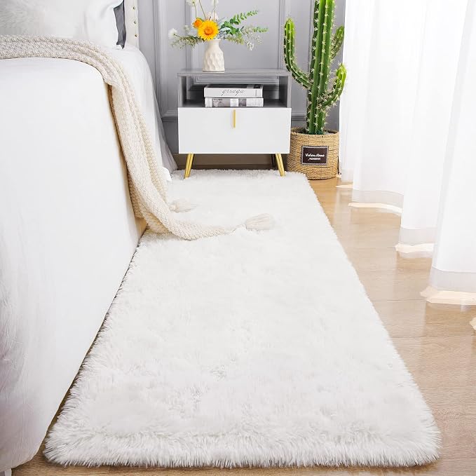 Chicrug Soft Runner Rugs for Bedroom Living Room Plush Fluffy Rug 2x8 Feet by ChicrugHomeDecor