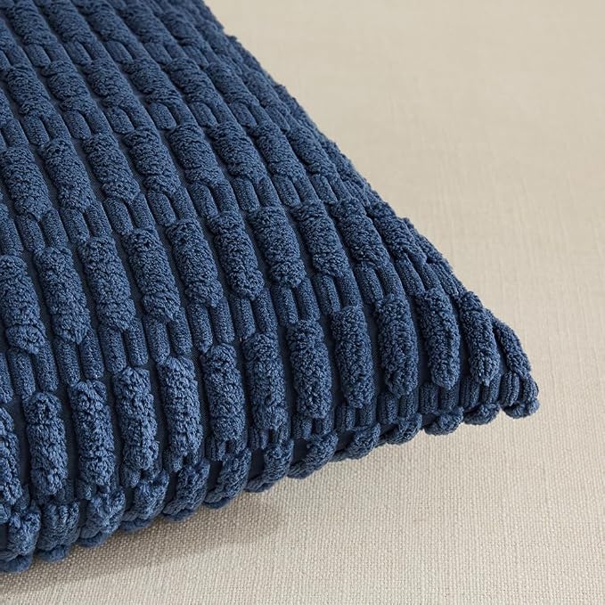 Fancy Homi 4 Packs Dusty Blue Decorative Throw Pillow Covers 14x24 Inch - Image 4