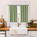 RYB HOME 100% Blackout Basement Curtains 36 inches Long, Heat & UV Blocking by RYBHOME