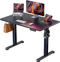 ErGear Small Height Adjustable Electric Standing Desk, 40 x 24 Inches Sit Stand up Desk, Memory Computer Home Office Desk with Two-Piece Desktop (Black)