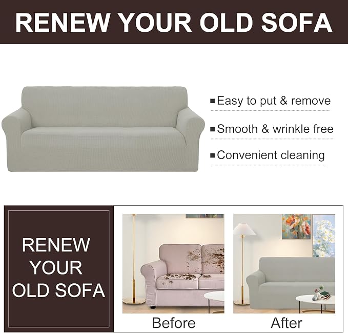U-NICE HOME Stretch Couch Cover Sofa Cover Washable Sofa Slipcover Furniture - Image 5