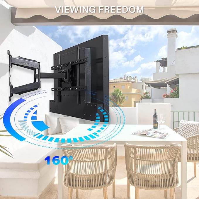 Sylvox Full Motion TV Wall Mount, TV Mount Bracket for 40-75 inch TVs, Dual Articulating Arms, Swivel and Tilt, Max VESA 600x400mm, Holds Up to 100lbs