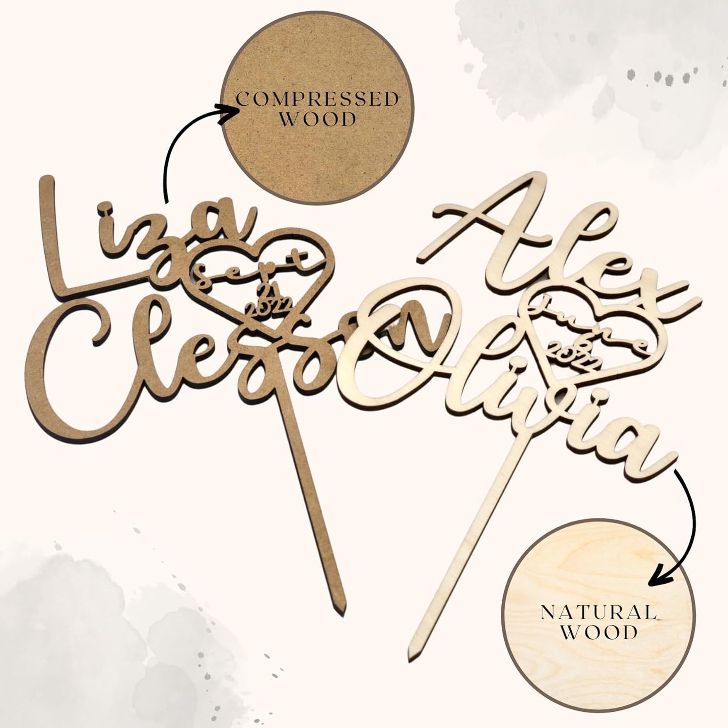 Wedding Cake Toppers, Wedding Cake Toppers Bride and Groom, Custom Cake Topper, Customize Your Own Anniversary Mr and Mrs Cake Topper (Design 4)